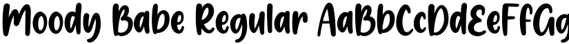 Moody Babe Regular font