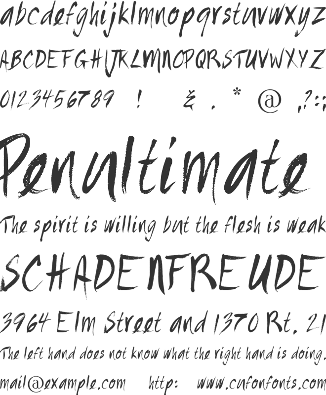 Painted font preview