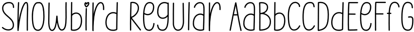 Snowbird Regular font