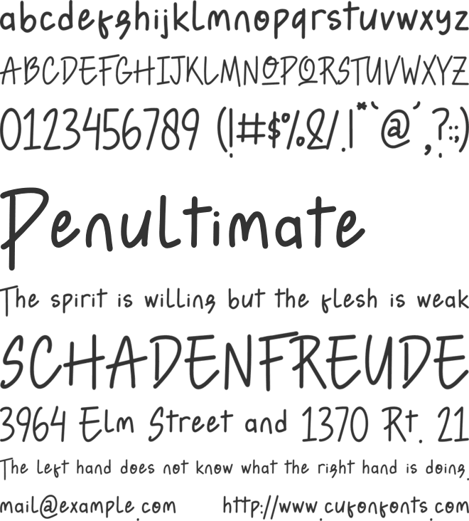 Moon River font preview