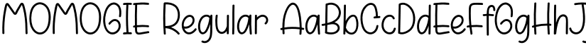 MOMOGIE Regular font