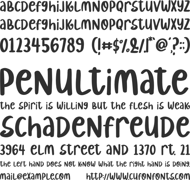 Messy Mood font preview