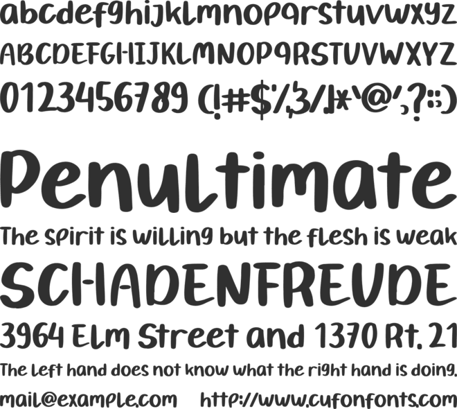 Kool Baby font preview