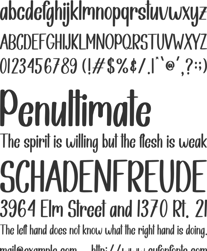 Daralis font preview