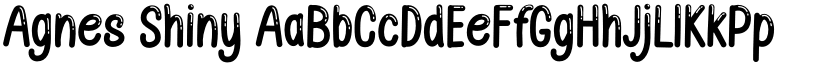 Agnes Shiny font