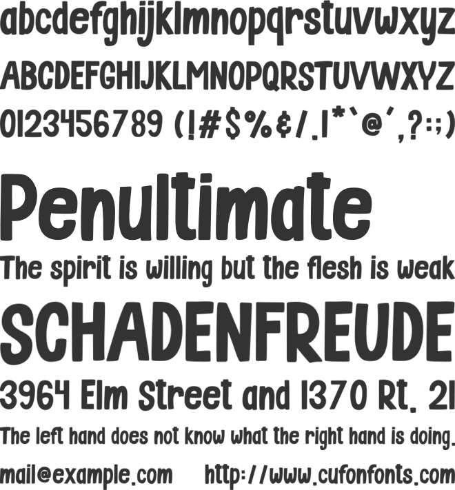 Brianna font preview