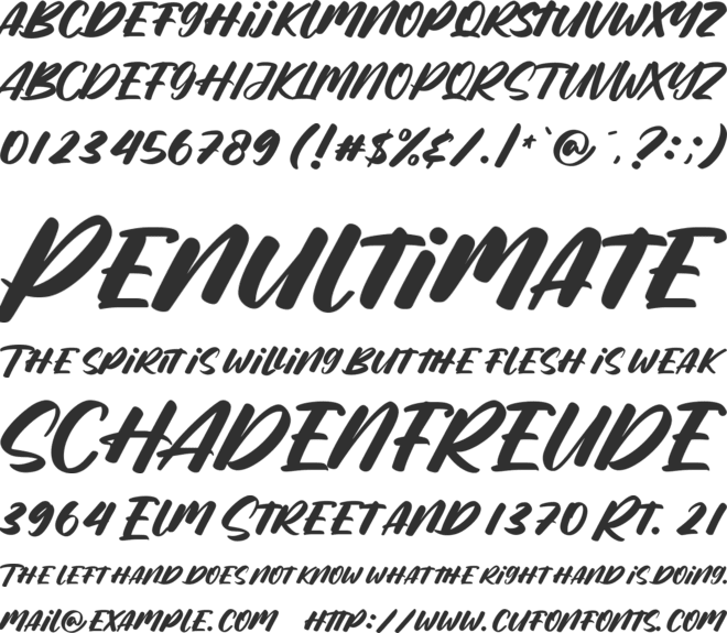 Maxthrone font preview