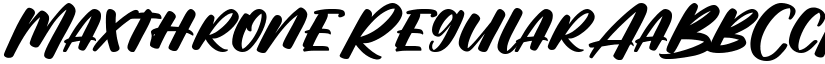 Maxthrone Regular font