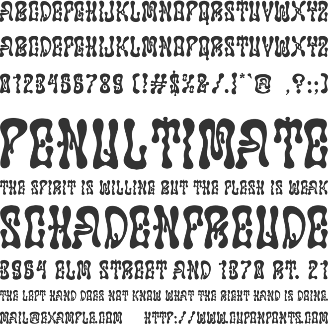 Squidwod font preview
