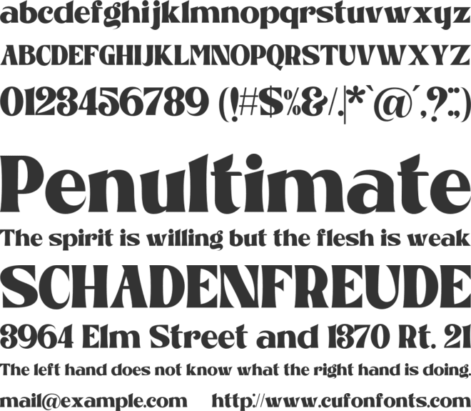 Monteya font preview