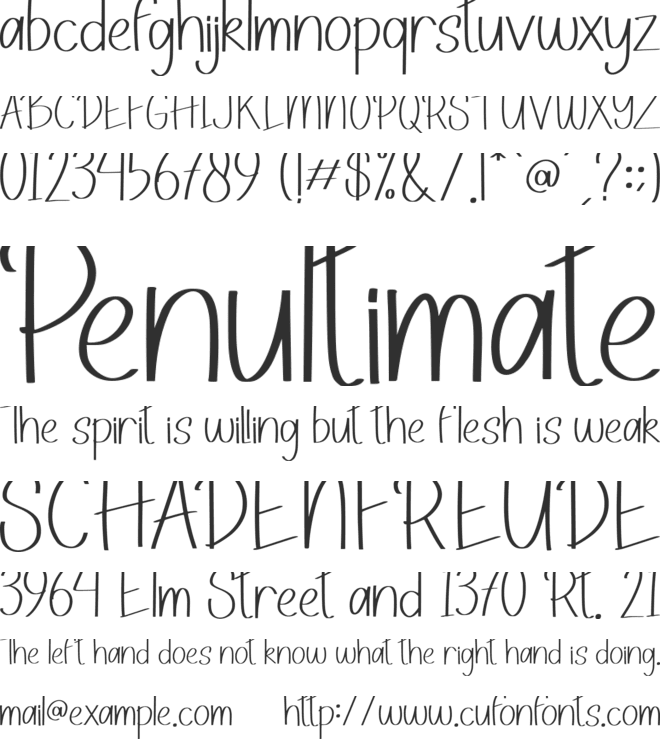 Barcialle font preview