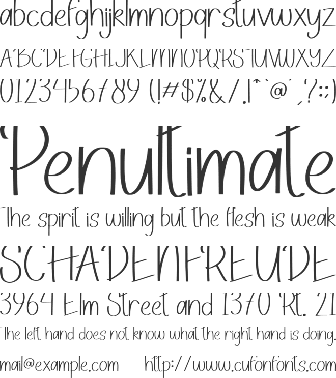 Barcialle font preview