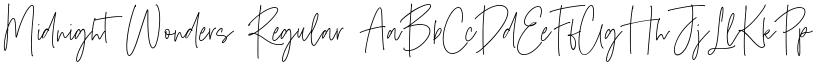 Midnight Wonders Regular font