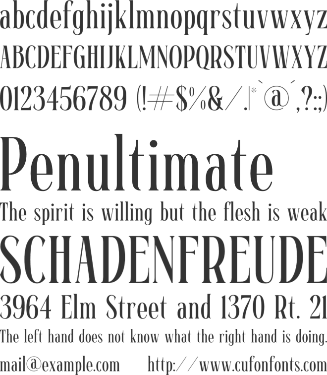 East Gravton font preview