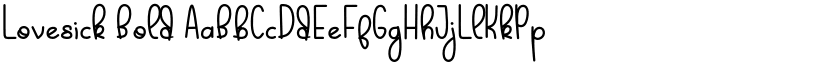 Lovesick Bold font