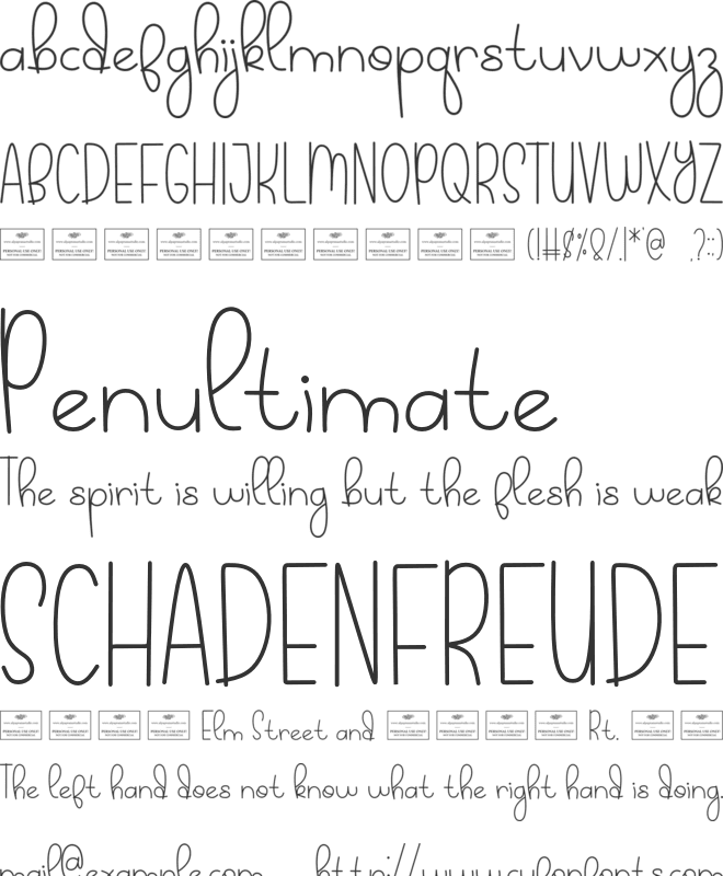 Lovesick font preview