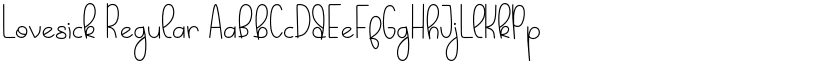 Lovesick Regular font