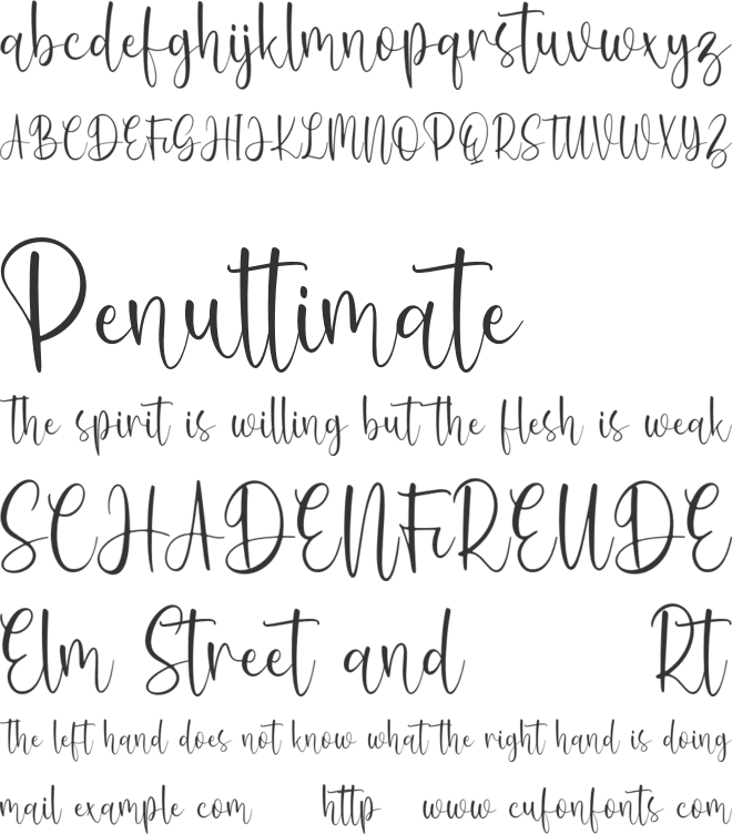 Nopellia font preview