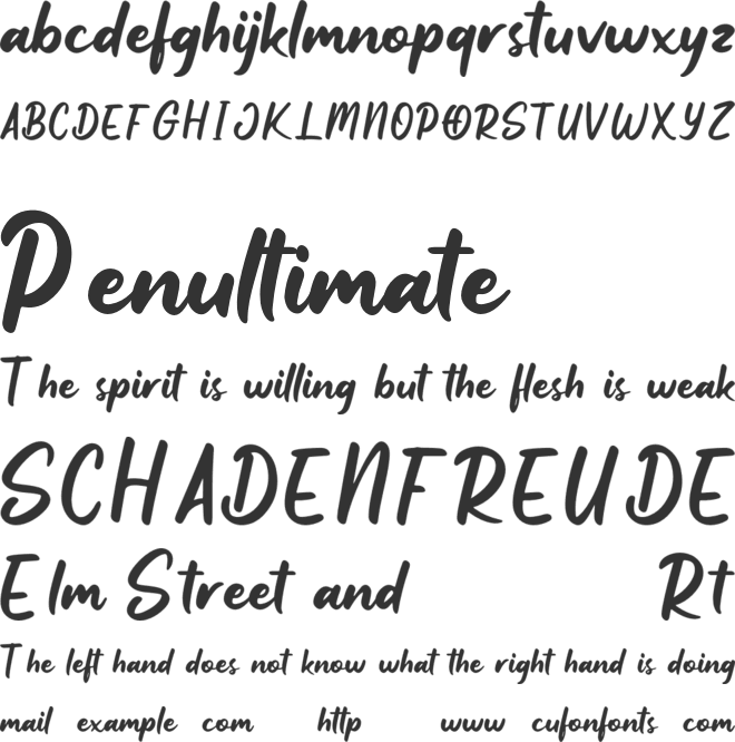Naughty Attack font preview