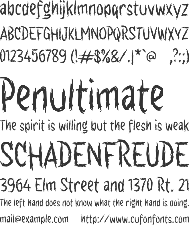 g Godong Garing font preview