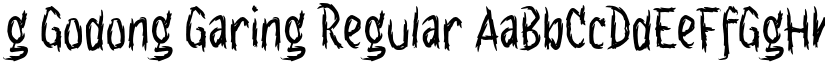 g Godong Garing Regular font