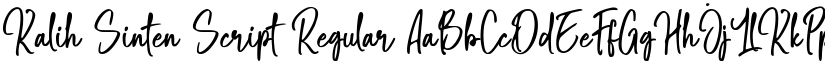 Kalih Sinten Script Regular font