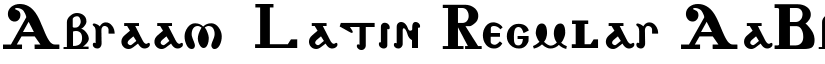 Abraam Latin Regular font