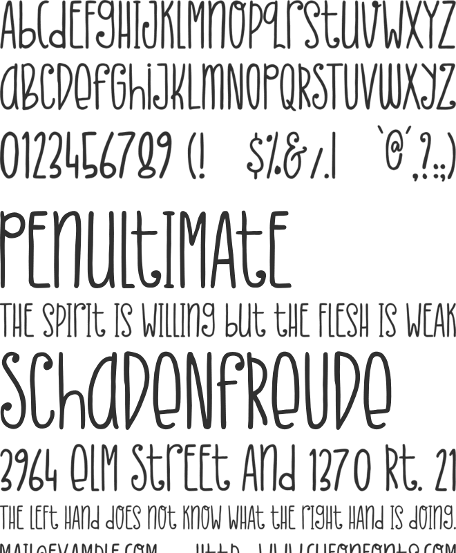 Frezh And Frost font preview