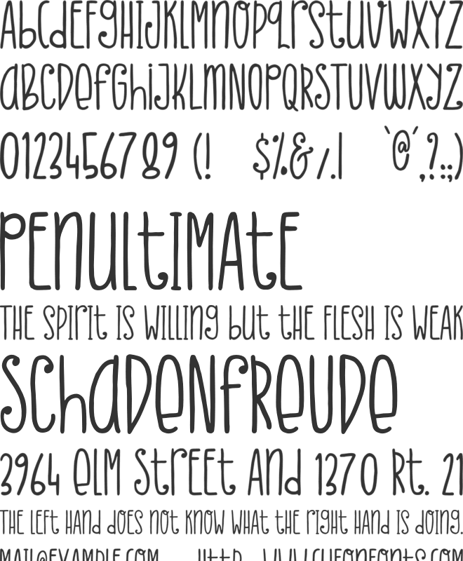 Frezh And Frost font preview