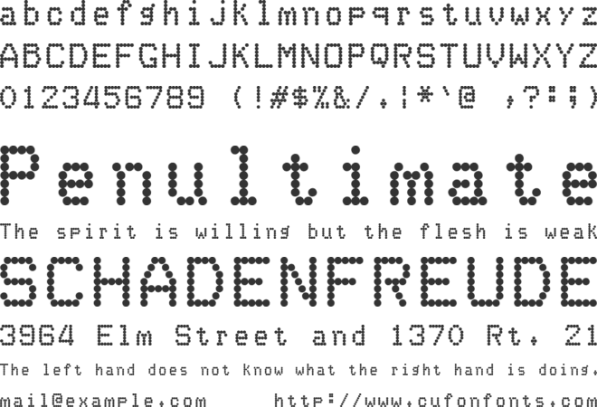 Epson MX Series DMP font preview