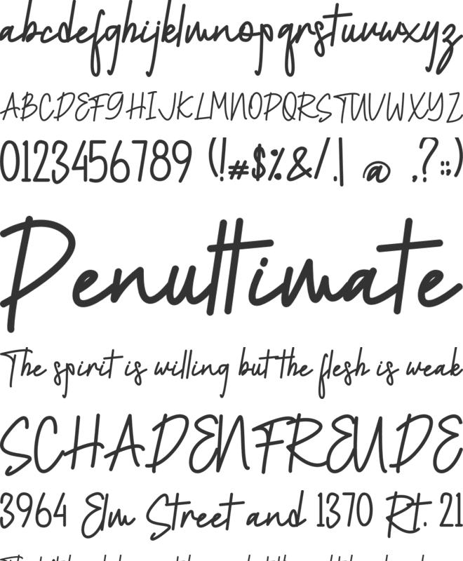 Pink Purple font preview