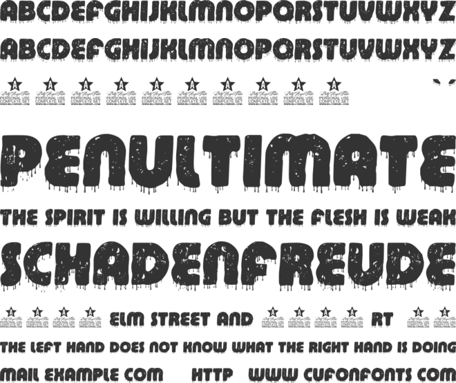 WESAYSO PERSONAL USE font preview