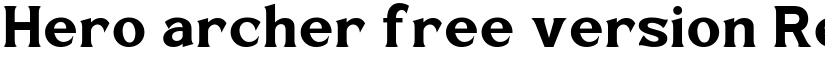 Hero archer free version Regular font