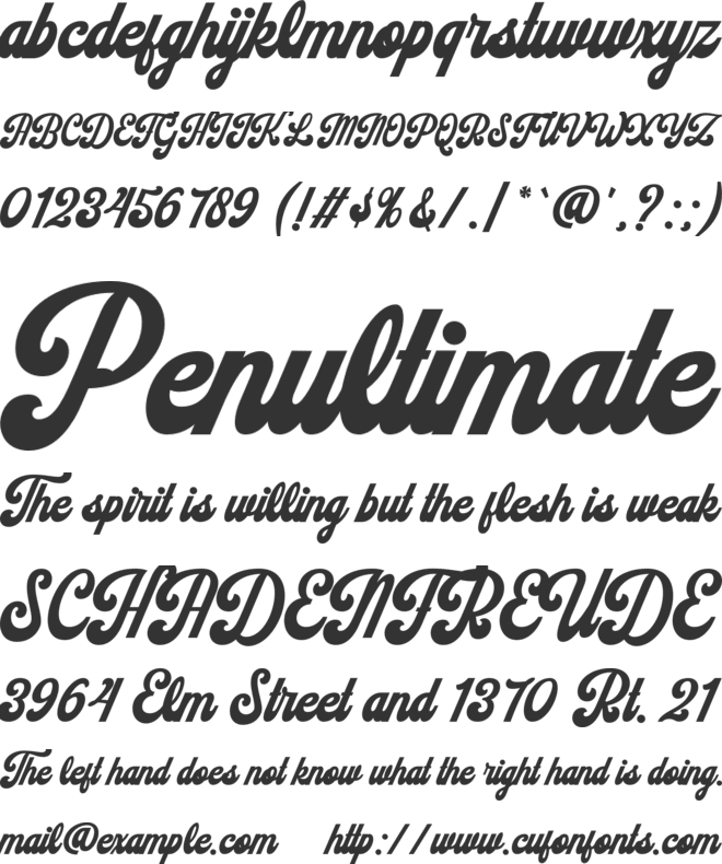 Sundoes font preview