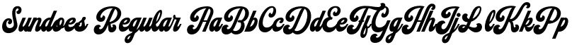 Sundoes Regular font