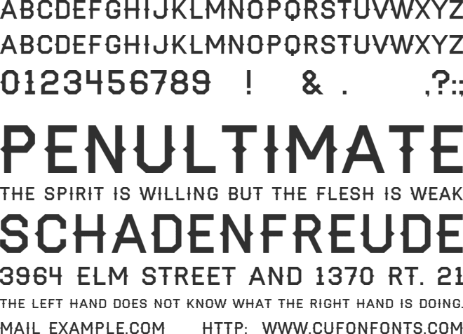 Haymaker font preview