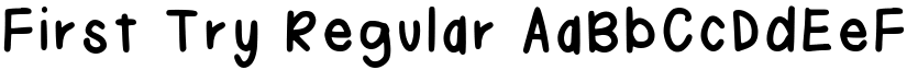 First Try Regular font
