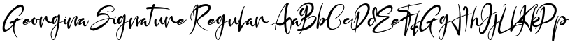 Georgina Signature Regular font