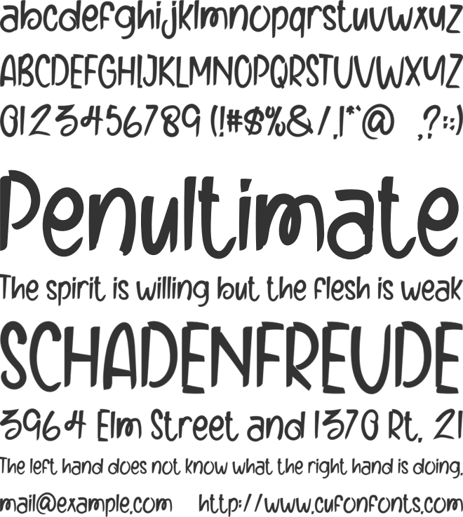 MONTHLY font preview