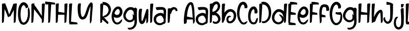 MONTHLY Regular font