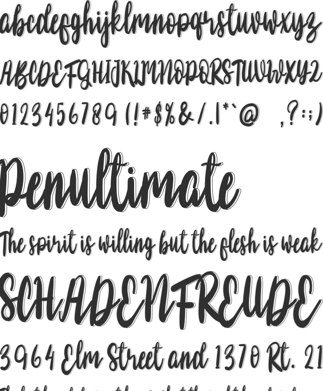 Welcome Valentinessa font preview