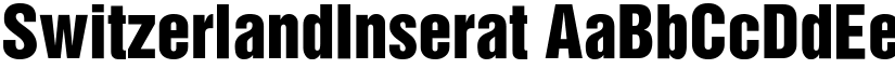 SwitzerlandInserat font