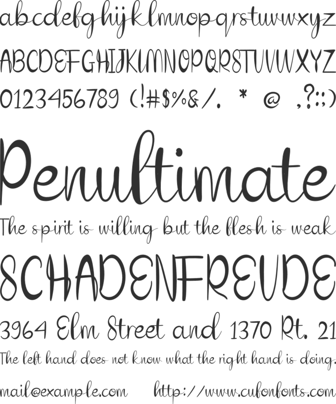 My Family font preview