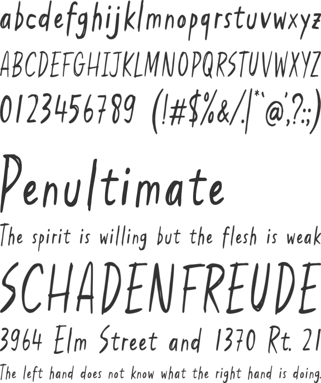 Little Quotes font preview