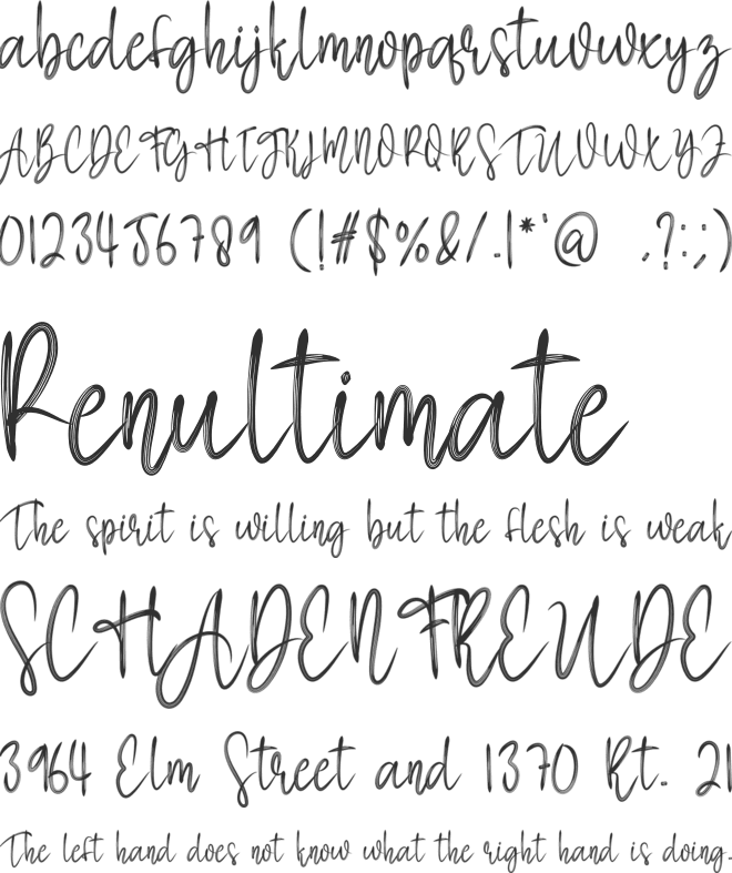Withstand font preview