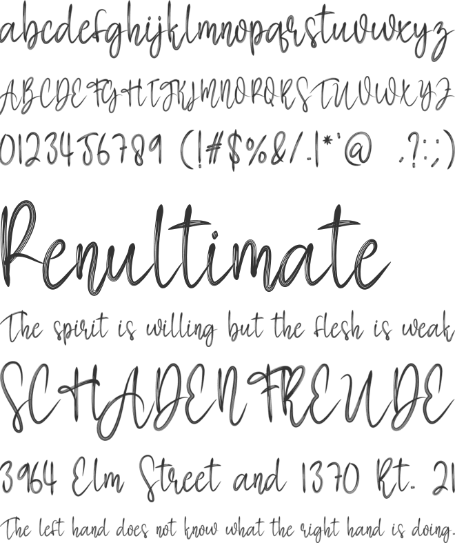 Withstand font preview
