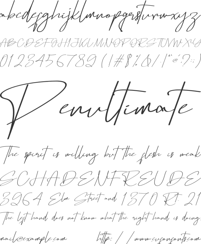 Omotify font preview