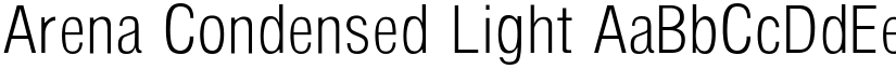 Arena Condensed Light font