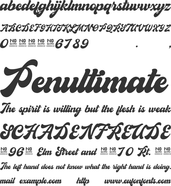 Buntank font preview