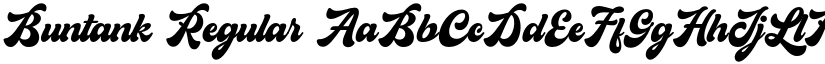 Buntank Regular font